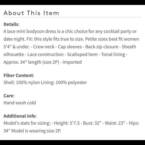 Laundry Shelli Segal Red Lace Short Sleeve Mini Dress NWT size 10 Petite - Picture 9 of 10